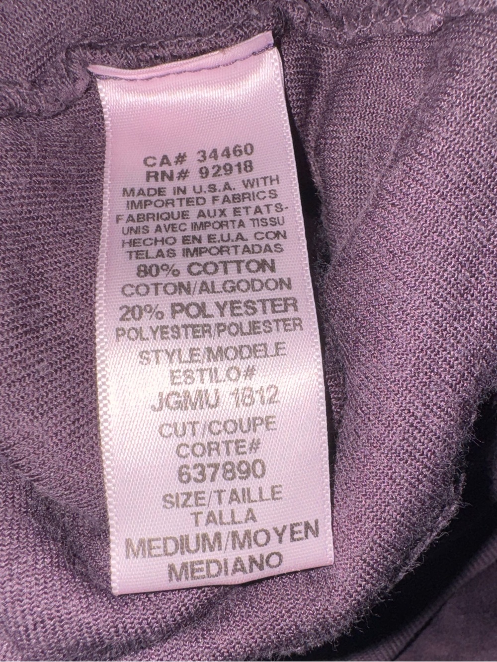 🏷️SOLD! 🏷️Juicy Couture Purple Velour Track Jacket Size Medium Purple /Plum - Picture 5 of 6
